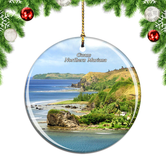 Northern Mariana USA Guam Bay Christmas Ornament