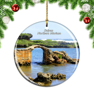 Northern Mariana USA Saipan Stone Christmas Ornament