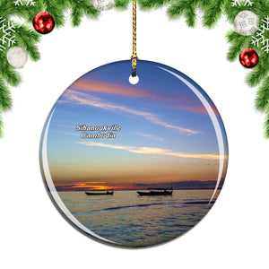 Cambodia Otres Beach Sihanoukville Christmas Ornament