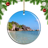 Seychelles La Digue Christmas Ornament