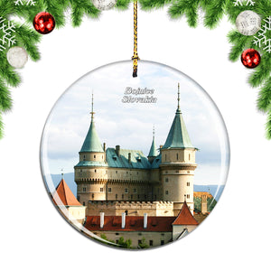 Slovakia Bojnice Castle Christmas Ornament