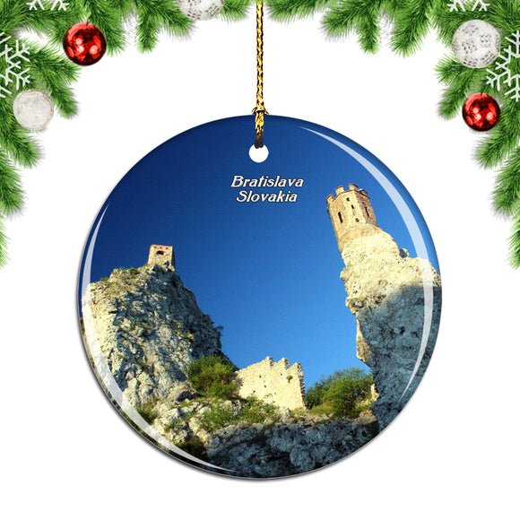 Slovakia Castle Devin Bratislava Christmas Ornament