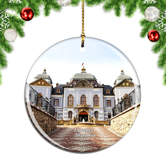 Slovakia Halic Castle Lucenec Christmas Ornament