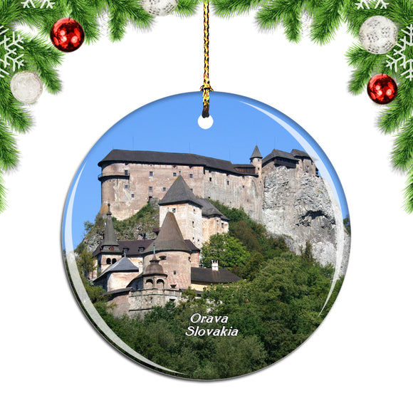 Slovakia Orava Castle Christmas Ornament