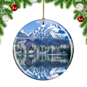 Slovakia Pleso Lake Christmas Ornament