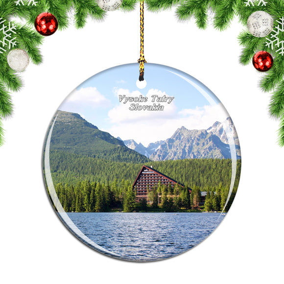 Slovakia Vysoke Tatry Lake Christmas Ornament