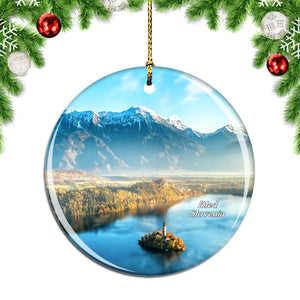 Slovenia Bled Island Christmas Ornament