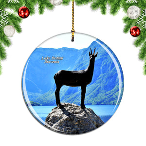 Slovenia Lake Bohinj Christmas Ornament