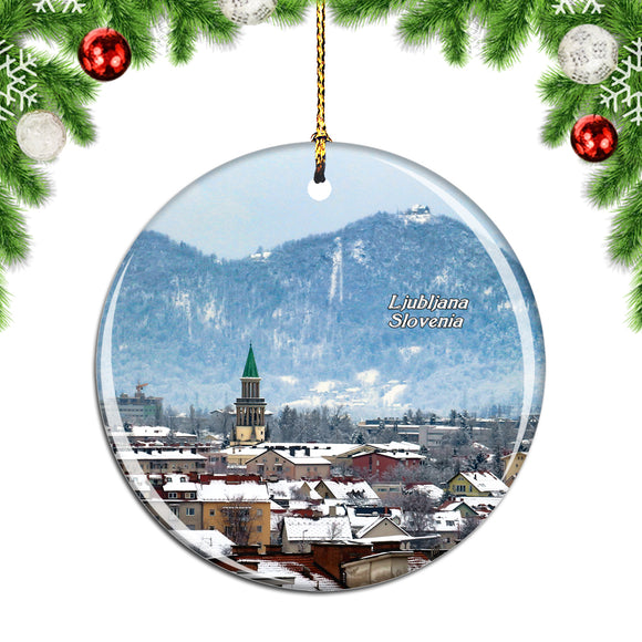 Slovenia Ljubljana Christmas Ornament