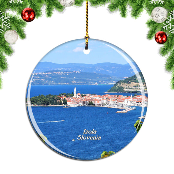 Slovenia Town Of Izola Christmas Ornament