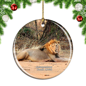 South Africa Lion Johannesburg Christmas Ornament