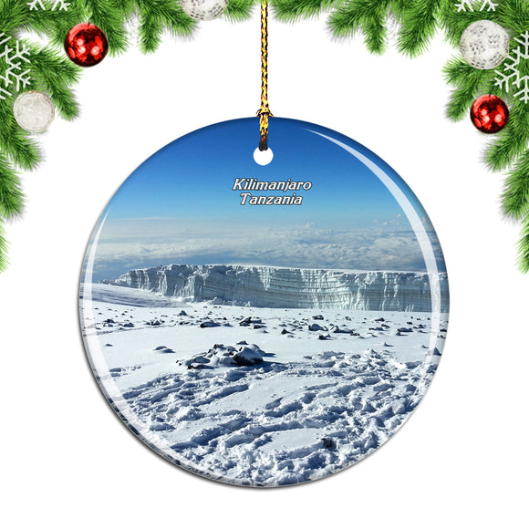 Tanzania Kilimanjaro Mount Snow Christmas Ornament