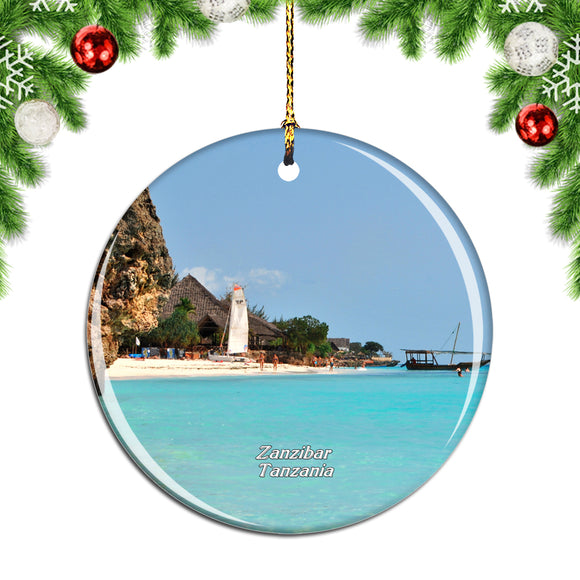 Tanzania Zanzibar Sea Christmas Ornament