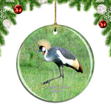 Uganda Crested Crane Bird Christmas Ornament