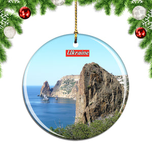 Ukraine Black Sea Christmas Ornament