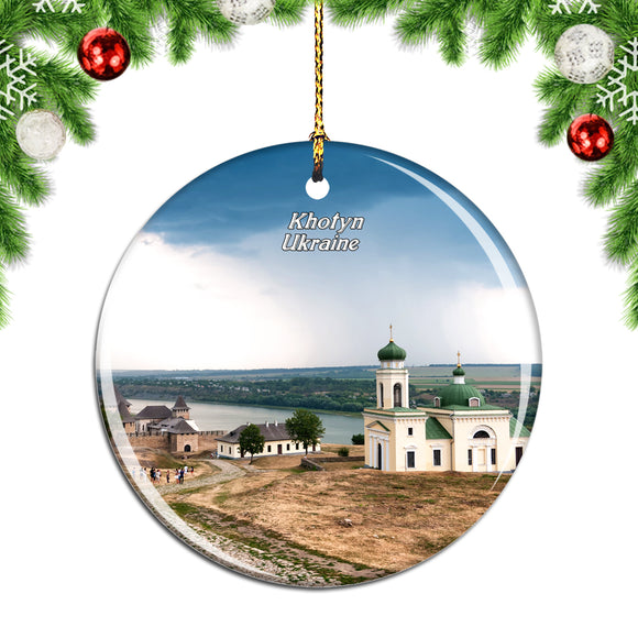 Ukraine Khotyn Fortress Christmas Ornament