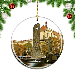 Ukraine Lviv Rynok Square Christmas Ornament