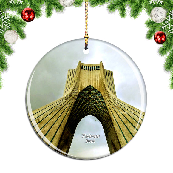 Azadi Tower Tehran Iran Christmas Ornament