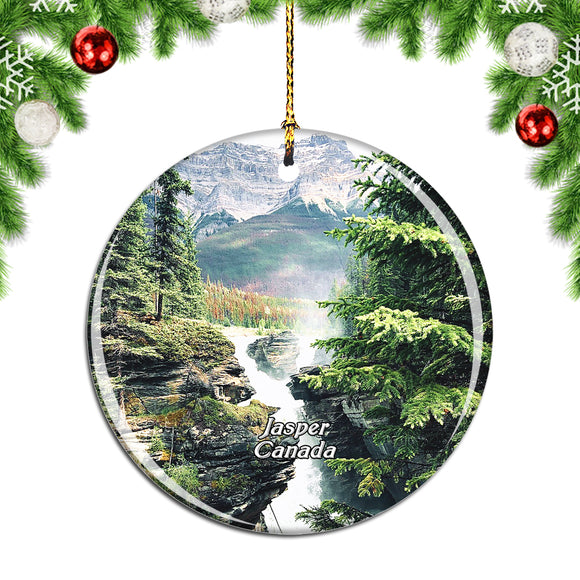 Canada Canada Athabasca Falls Jasper Christmas Ornament