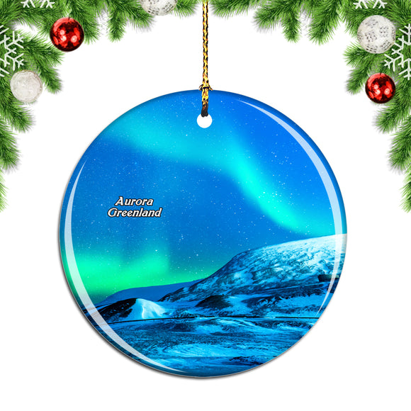 Aurora Greenland Denmark Christmas Ornament