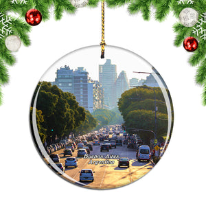 AV.DEJULIO Buenos Aires Argentina Christmas Ornament