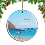 Beach Panama Christmas Ornament