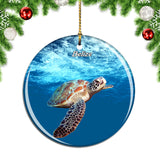 Belize Ambergris Turtle Christmas Ornament