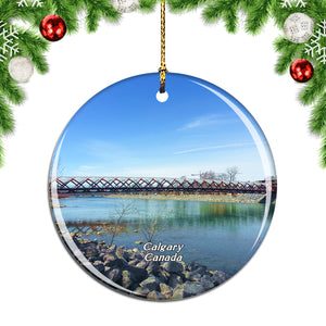 Canada Canada Bow River Calgary Christmas Ornament