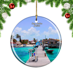 Belize San Pedro Christmas Ornament