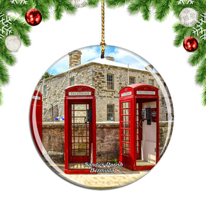 Bermuda Phone Box Sandys Parish Christmas Ornament