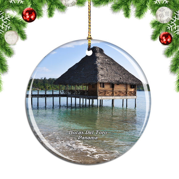 Bocas Del Toro Island Beach Panama Christmas Ornament