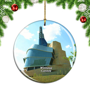 Canada Canadian Museum for Human Rights Winnipeg Christmas Ornament