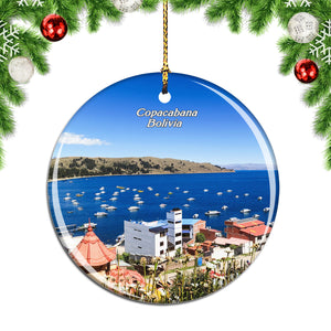 Bolivia Lake Titicaca Copacabana Christmas Ornament