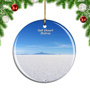 Bolivia Salt Desert Christmas Ornament