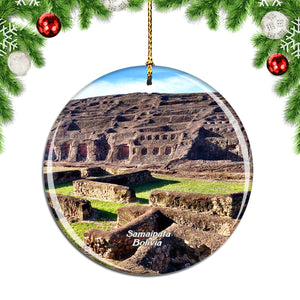 Bolivia Samaipata Castle Christmas Ornament