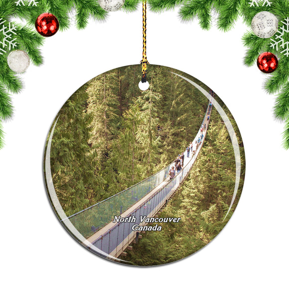 Canada Capilano Suspension Bridge Park North Vancouver Christmas Ornament