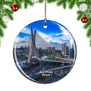 Brazil Bridge Sao Paulo Christmas Ornament