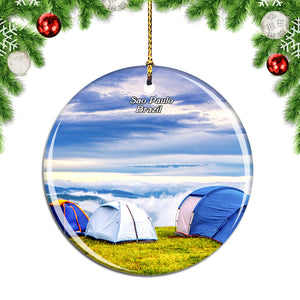 Brazil Sao Paulo Camping Christmas Ornament