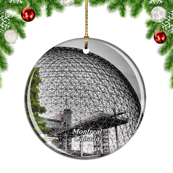 Canada Biosphere Montreal Christmas Ornament