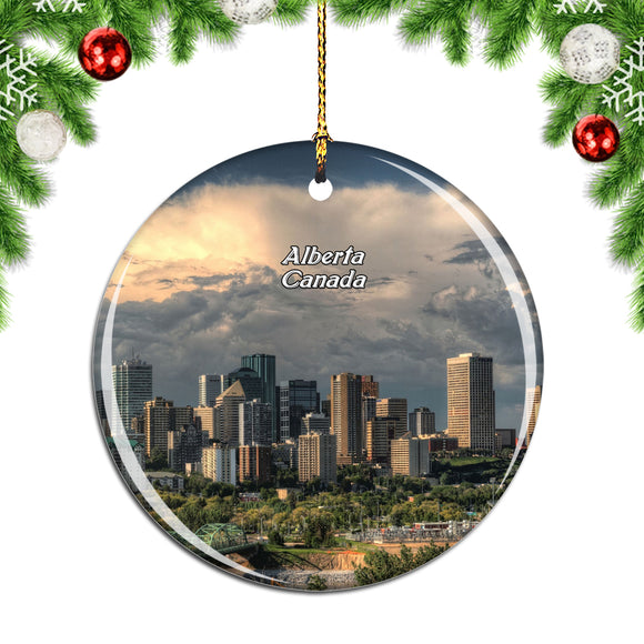 Canada Edmonton Alberta Christmas Ornament