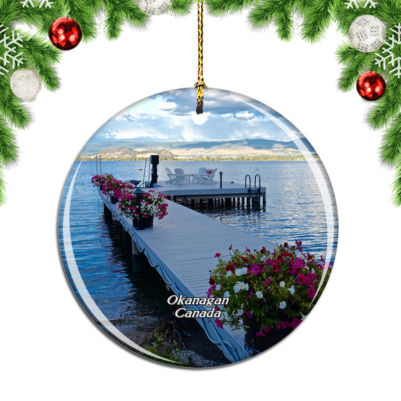 Canada Lake Okanagan Christmas Ornament