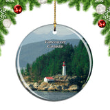 Canada Lighthouse Vancouver Christmas Ornament