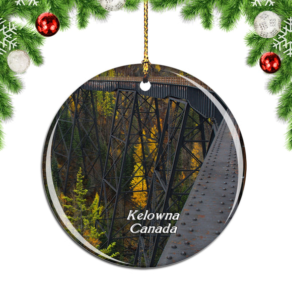 Canada Myra Canyon Trestle Kelowna British Columbia Christmas Ornament