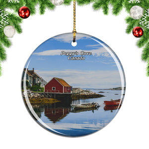 Canada Port Boat Houses Peggy's Cove Christmas Ornament