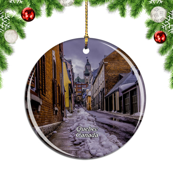 Canada Quebec Christmas Ornament