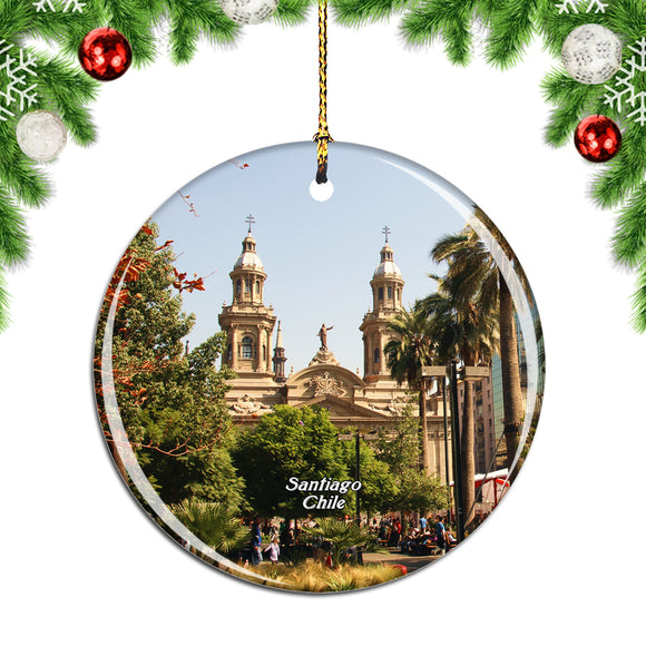 Catholic Church Santiago de Chile Christmas Ornament