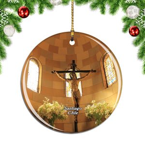 Catholic Church Santiago de Chile Christmas Ornament