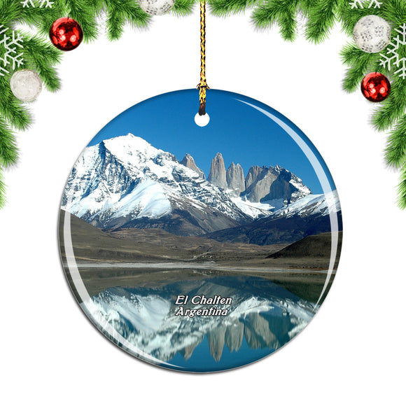 Cerro Fitz Roy El Chalten Argentina Christmas Ornament