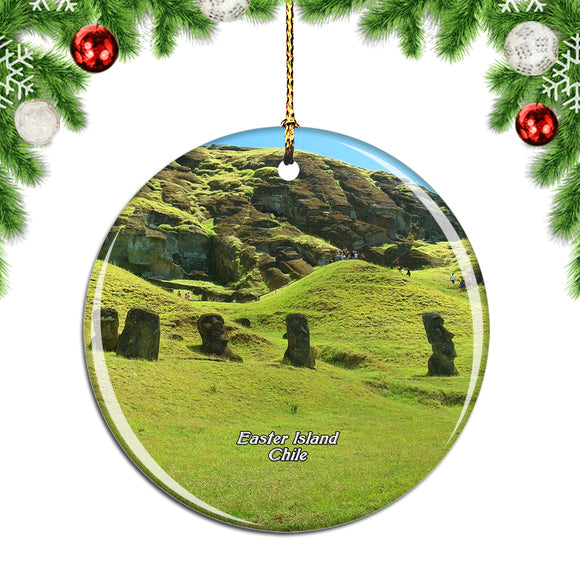 Chile Rapa Nui National Park Easter Island Christmas Ornament