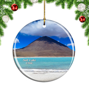 Chile Volcano Salt Lake Atacama Desert Christmas Ornament